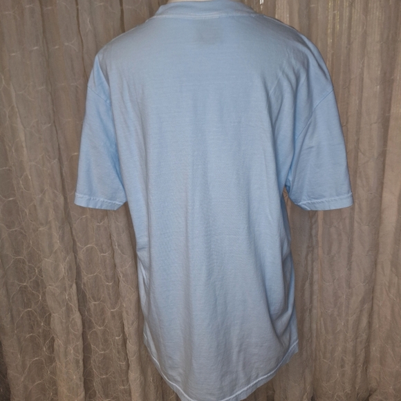 Comfort Colors Light Blue Strawberry Feeling Berry Good Graphic Tee Design - Picture 4 of 5